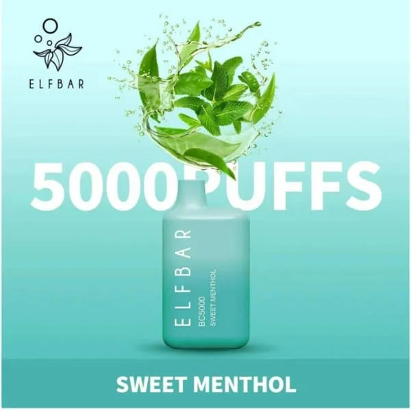 elf uae | Elf Bar BC5000 Puffs Disposable Vape 5% _ Sweet Menthol