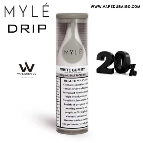 Myle Drip 2500 Puffs Disposable Vape _ White Gummy | Myle Dubai