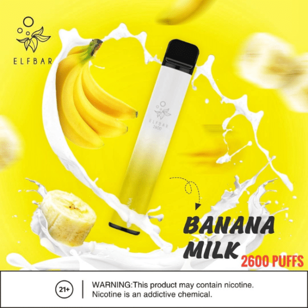Best Elf Bar 2600 Puffs Banana Milk 20mg Disposable Vape in UAE _ elf bar dubai