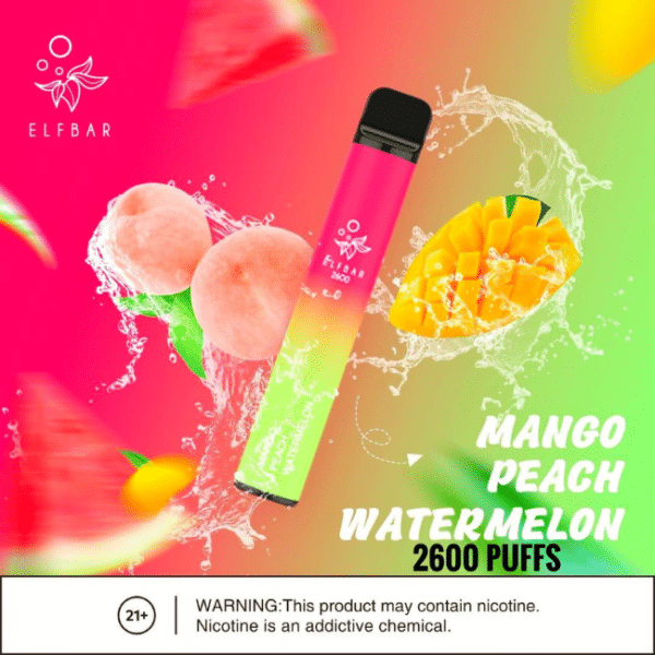 Best Elf Bar 2600 Puffs Mango Peach Watermelon 20mg Disposable Vape in UAE _ elfbar uae