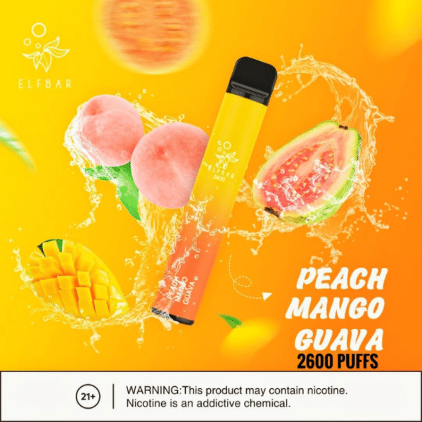 Best Elf Bar 2600 Puffs Peach Mango Guava 20mg Disposable Vape in UAE _ disposable vape dubai