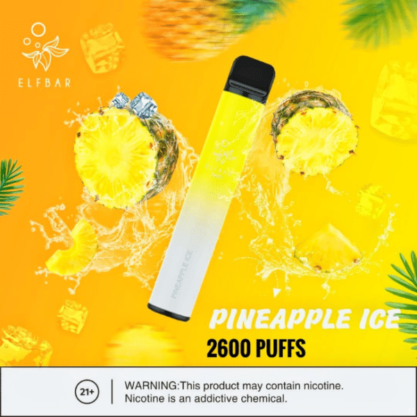 Best Elf Bar 2600 Puffs Pineapple ICE 20mg Disposable Vape in UAE _ elf bar dubai