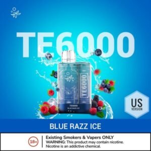 Buy ELF BAR TE 6000 Puffs Blue Razz ICE Disposable Vape _ Vape Dubai GO _ elfbar 6000 price