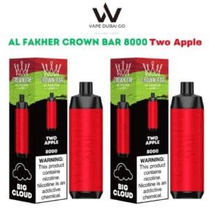 Best Al Fakher Crown Bar 8000 Two Apple In UAE Vape Dubai _ Al fakher 8000 puffs